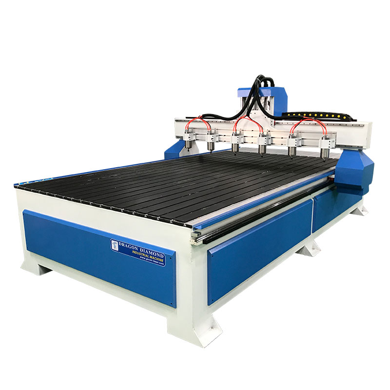 Dragon Diamond High Effective Multi Head 6 Spindle Wood Cnc Router For Door Pattern Woodworking CNC Router image7