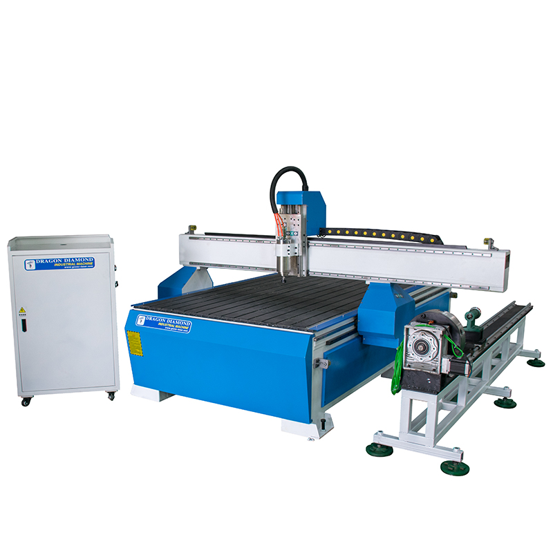 4th Axis 3D Woodworking MDF PVC Acrylic CNC Router 1325 With Independent Rotary Device