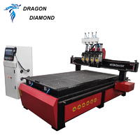 4 Spindle Air Cooled Furniture Wood Relief CNC Machine CNC Router-LZ-1325-4