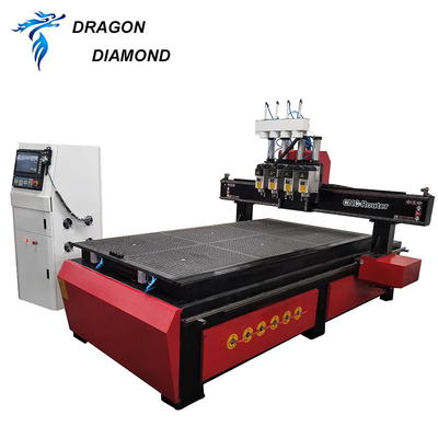 4 Spindle Air Cooled Furniture Wood Relief CNC Machine CNC Router-LZ-1325-4