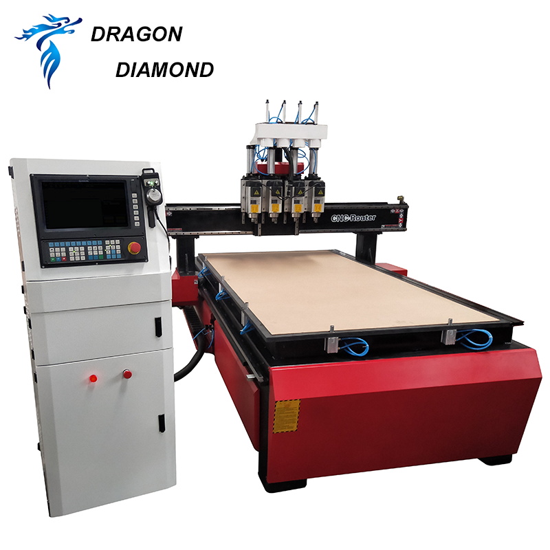 Dragon Diamond 4 Spindle Air Cooled Furniture Wood Relief CNC Machine CNC Router-LZ-1325-4 Woodworking CNC Router image1