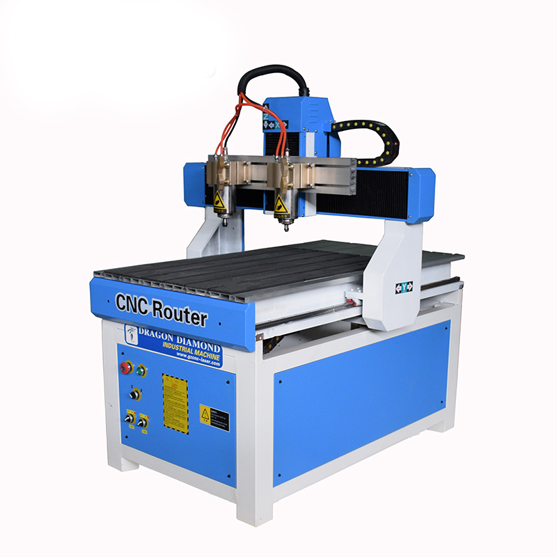 Dragon Diamond Small Double Head  Advertising CNC Router With 600*900mm - CNC 6090(Double head) Small and Advertising CNC Router image1